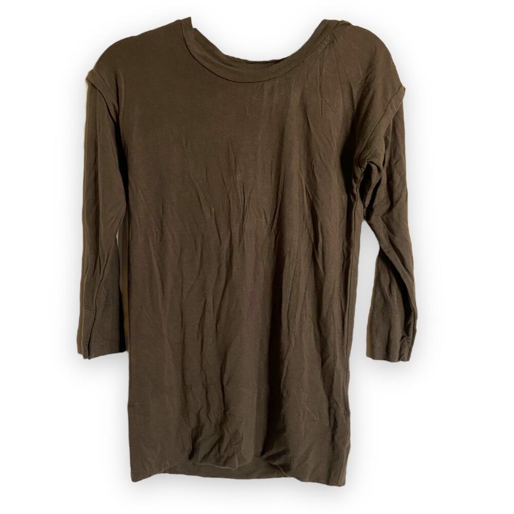 kit + lili Girls Tunic Size‎ 4 Olive Green Long Top Modal Lycra NEW